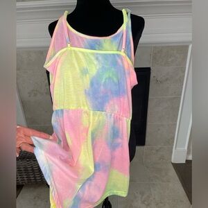 Colorful Tie-Dye Sleeveless Dress